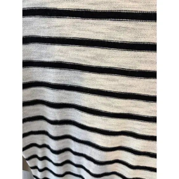Express Black & White Striped Sweater Dress Size M Long Sleeve Fit & Flare - Picture 5 of 7